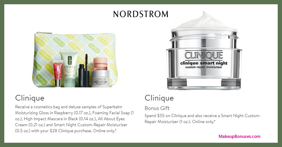 Receive a free 6-pc gift with $28 Clinique purchase