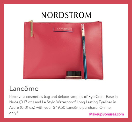 Receive a free 3-pc gift with $49.5 Lancôme purchase