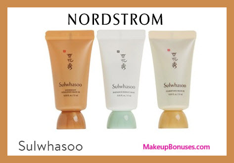 Receive a free 3-pc gift with $350 Sulwhasoo purchase