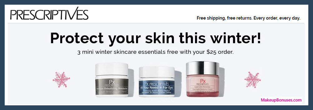 Receive a free 3-pc gift with $25 Prescriptives purchase