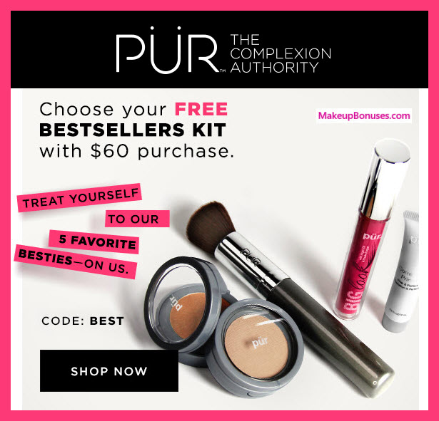 Receive your choice of 5-pc gift with $60 PÜR purchase