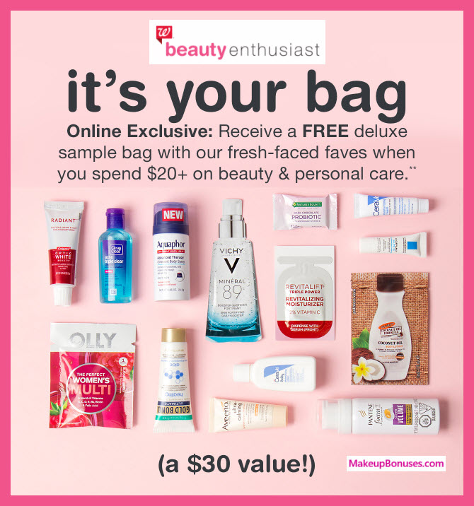 Receive a free 14-pc gift with $20 on Beauty & Personal Care purchase