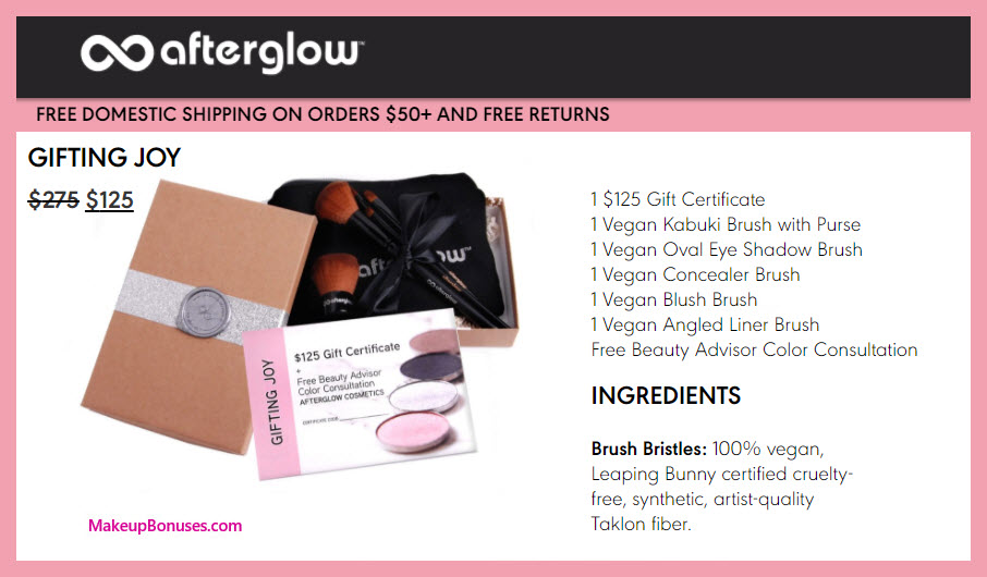 Afterglow Discount - MakeupBonuses.com