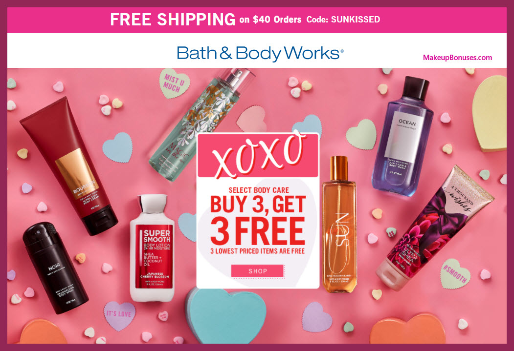 Receive a free 3-pc gift with 3 Body Care Items purchase