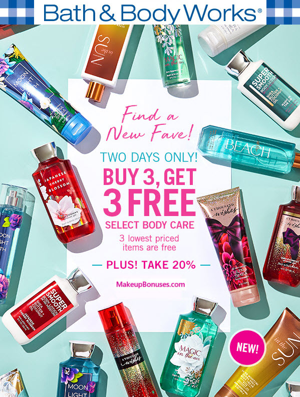 Receive a free 3-pc gift with 3 Select Body Care purchase