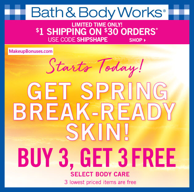 Receive a free 3-pc gift with 3 Body Care purchase