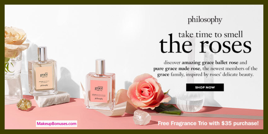 Receive a free 3-pc gift with $35 Philosophy purchase