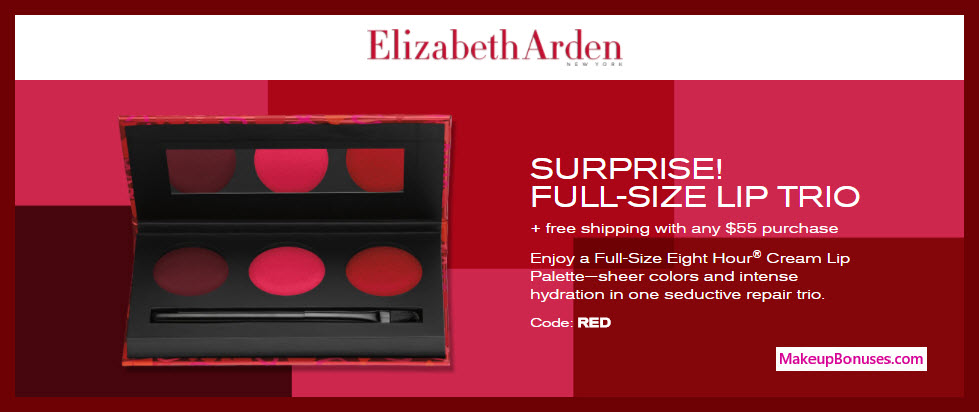 Receive a free 3-pc gift with $55 Elizabeth Arden purchase