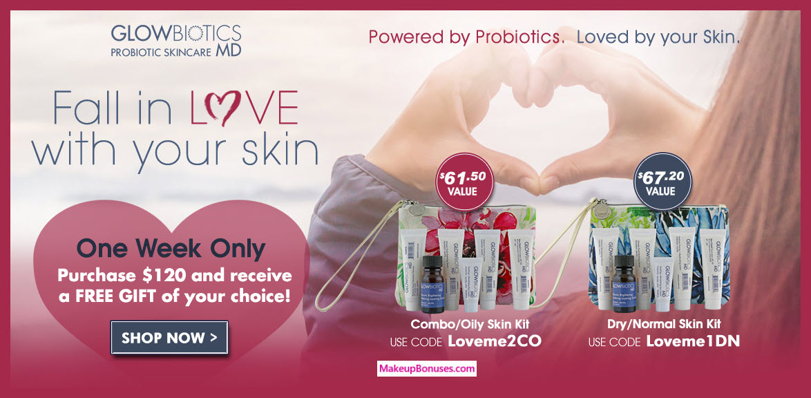 Receive your choice of 7-pc gift with $120 GlowBiotics MD purchase
