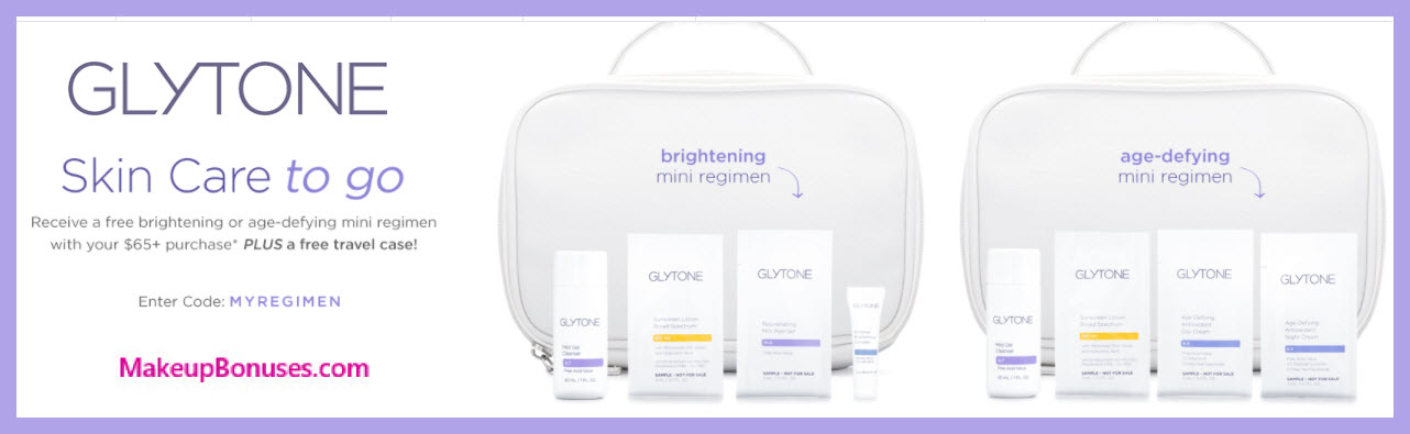 Receive your choice of 5-pc gift with $65 Glytone purchase