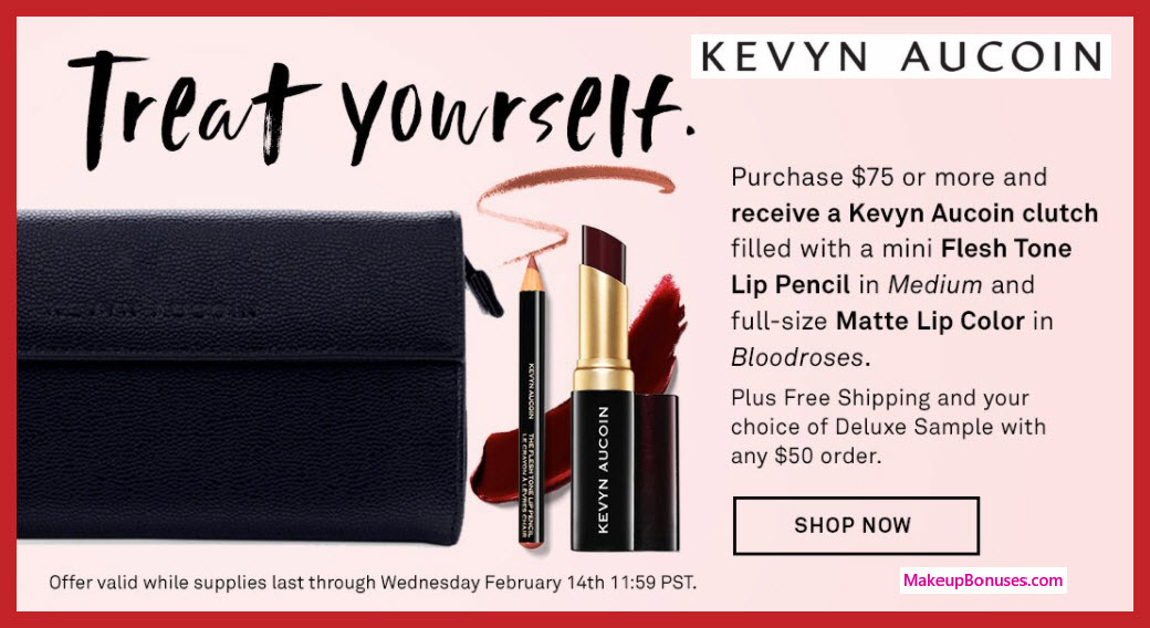Receive a free 3-pc gift with $75 Kevyn Aucoin purchase