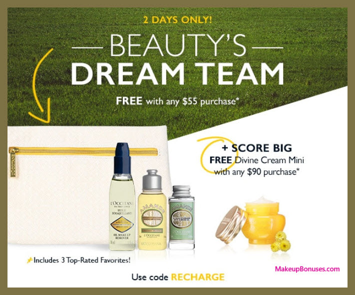Receive a free 4-pc gift with $55 L'Occitane purchase