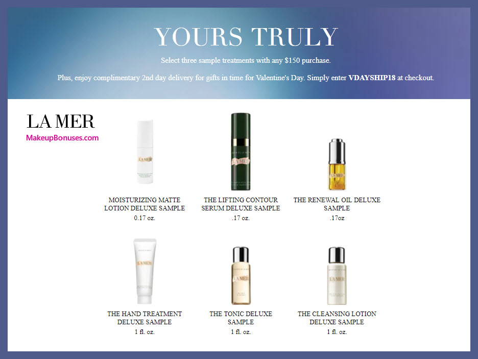 Receive your choice of 3-pc gift with $150 La Mer purchase