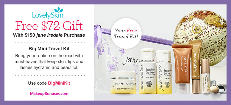 Receive a free 7-pc gift with $150 Jane Iredale purchase