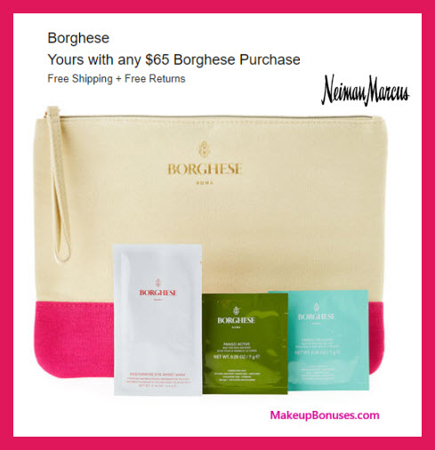 Receive a free 4-pc gift with $65 Borghese purchase