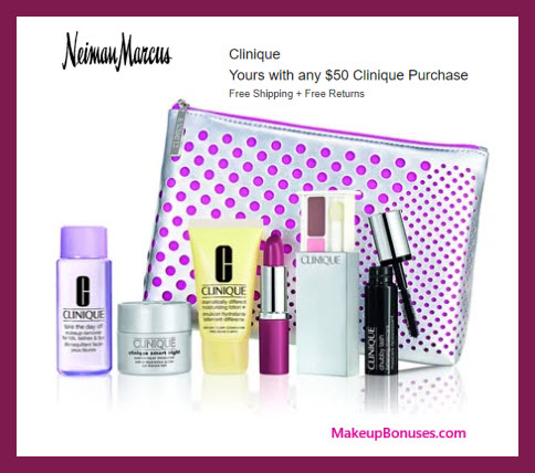 Receive a free 7-pc gift with $50 Clinique purchase
