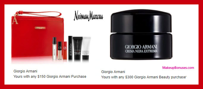 Receive a free 9-pc gift with $300 Giorgio Armani purchase
