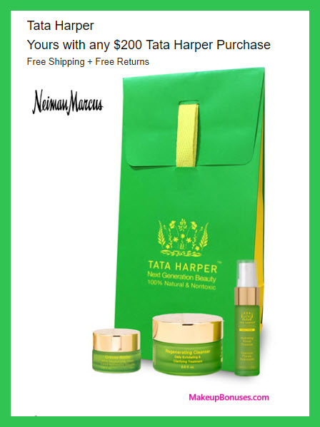 Receive a free 3-pc gift with $200 Tata Harper purchase