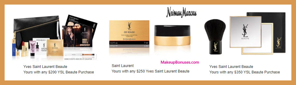 Receive a free 6-pc gift with $200 Yves Saint Laurent purchase
