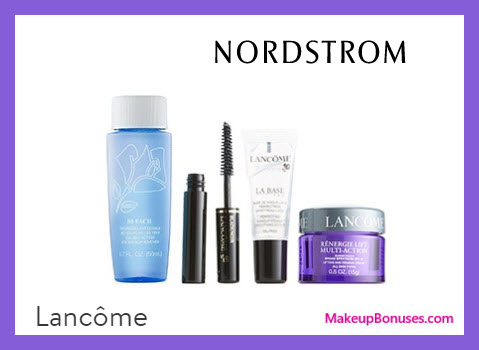 Receive a free 4-pc gift with $49.5 Lancôme purchase