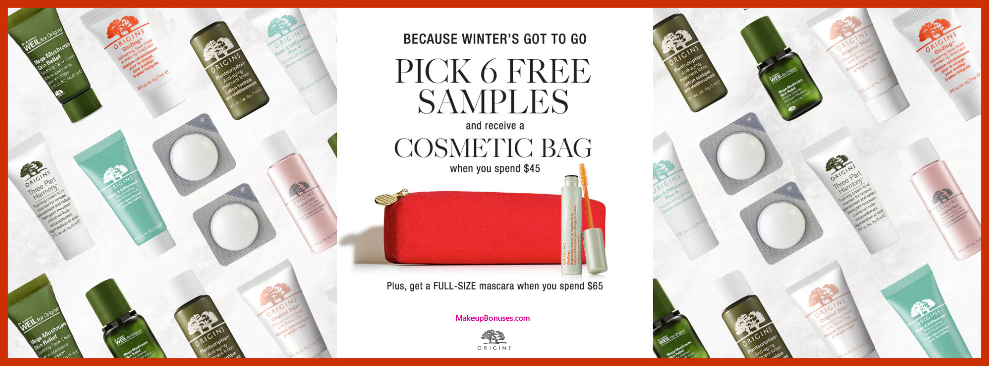 Receive your choice of 7-pc gift with $45 Origins purchase