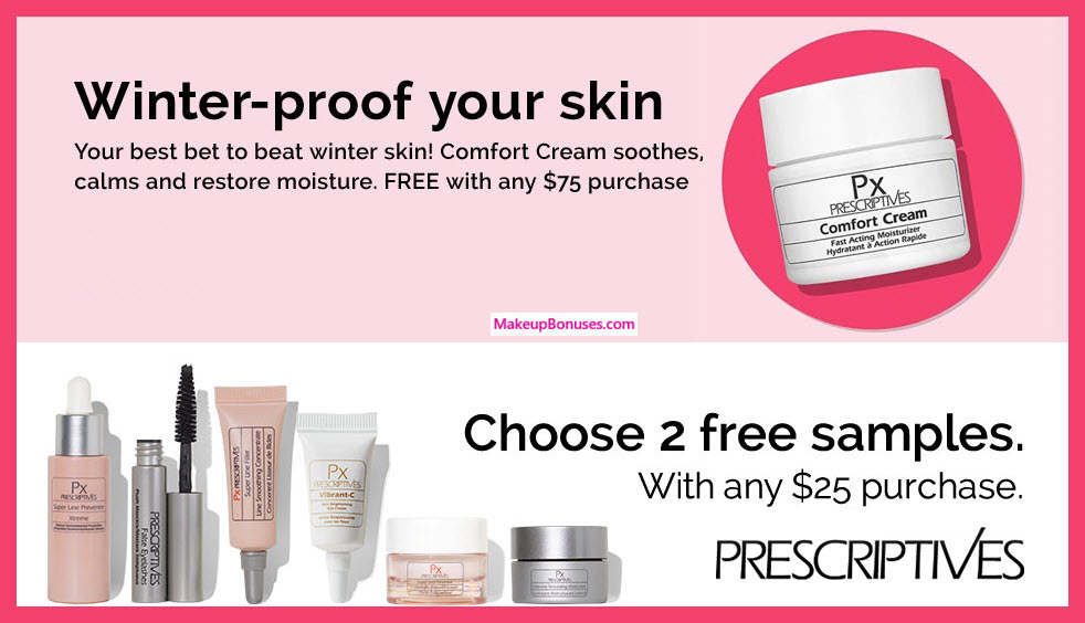 Receive a free 3-pc gift with $75 Prescriptives purchase