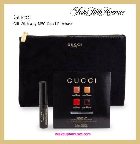 Receive a free 3-pc gift with $150 Gucci purchase