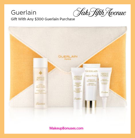 Receive a free 5-pc gift with $300 Guerlain purchase