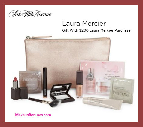 Receive a free 10-pc gift with $200 Laura Mercier purchase