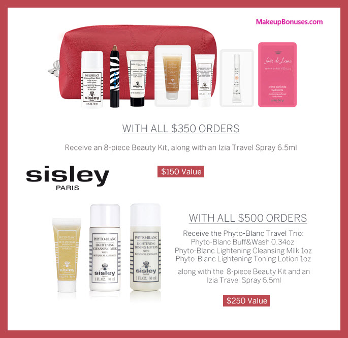 Receive a free 8-pc gift with $350 Sisley Paris purchase