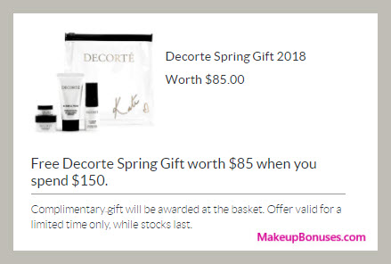 Receive a free 4-pc gift with $150 Decorté purchase