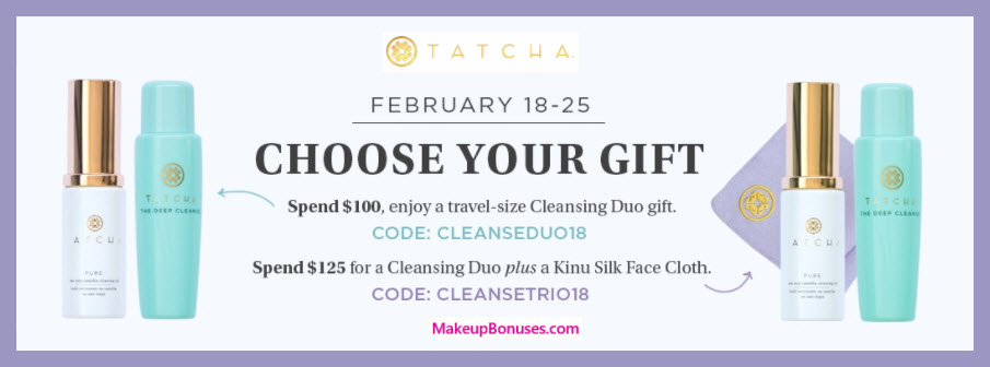 Receive a free 3-pc gift with $125 Tatcha purchase