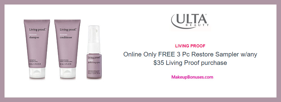 Receive a free 3-pc gift with $35 Living Proof purchase