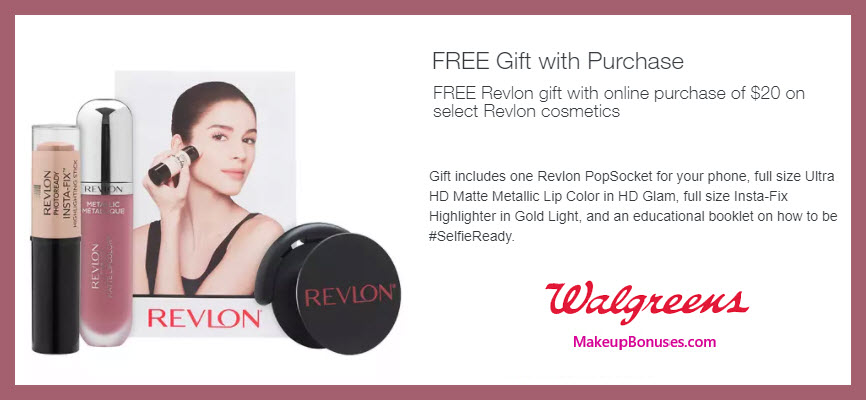 Receive a free 3-pc gift with $20 Revlon purchase