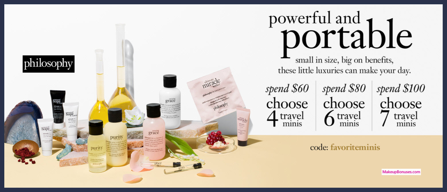 Receive your choice of 4-pc gift with $60 philosophy purchase
