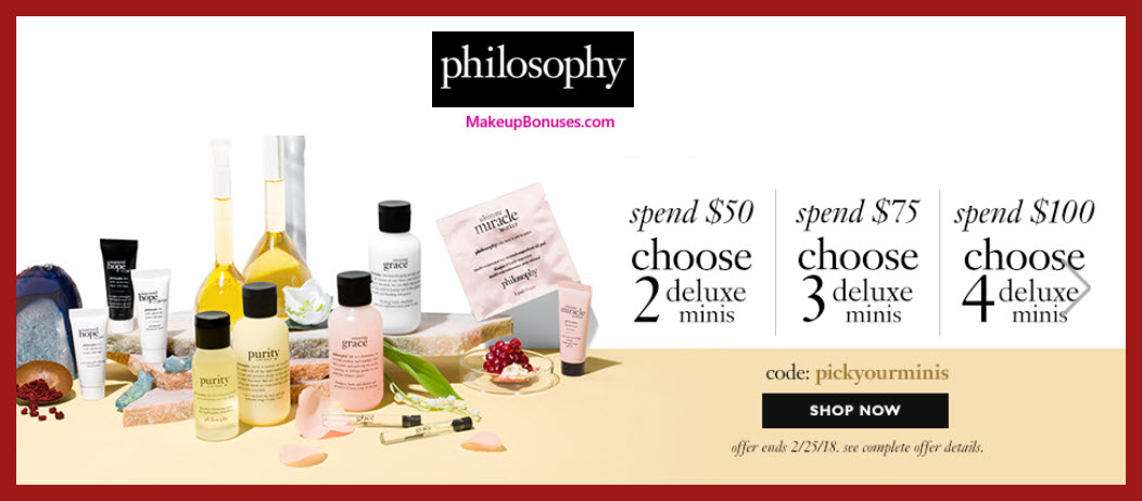 Receive your choice of 4-pc gift with $100 philosophy purchase