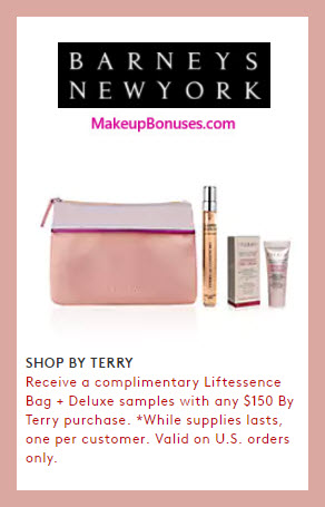 Receive a free 3-pc gift with $150 By Terry purchase