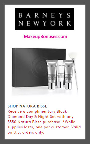 Receive a free 4-pc gift with $350 Natura Bissé purchase