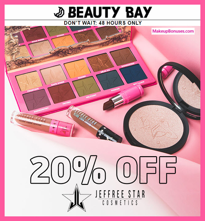 JeffreeStar 20% Off at Beauty Bay - MakeupBonuses.com