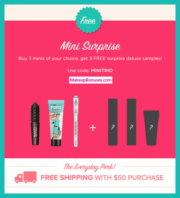 Receive a free 3-pc gift with 3 minis purchase