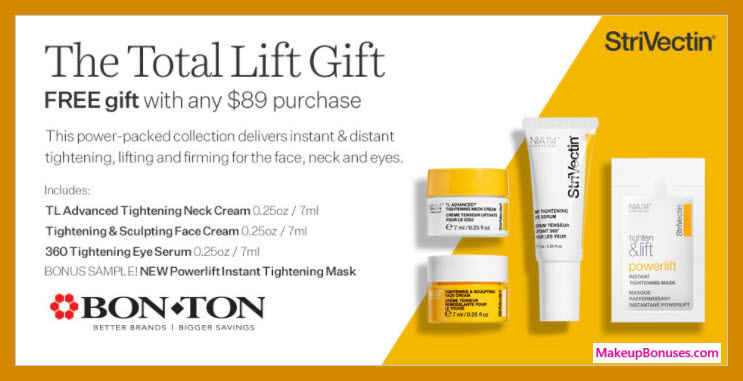 Receive a free 4-pc gift with $89 StriVectin purchase