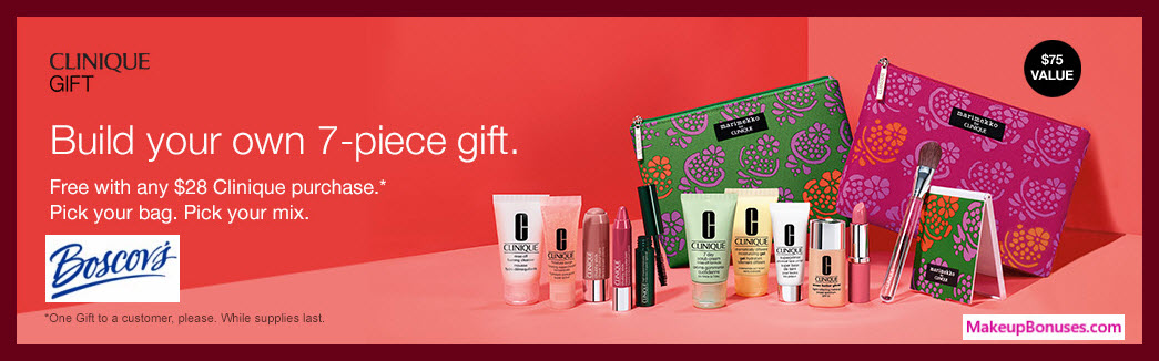 Receive your choice of 7-pc gift with $28 Clinique purchase