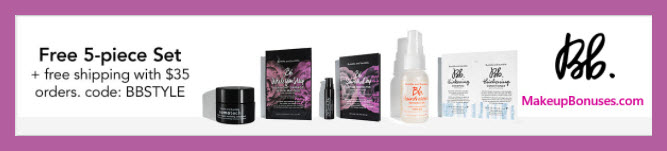 Receive a free 5-pc gift with $35 Bumble and bumble purchase