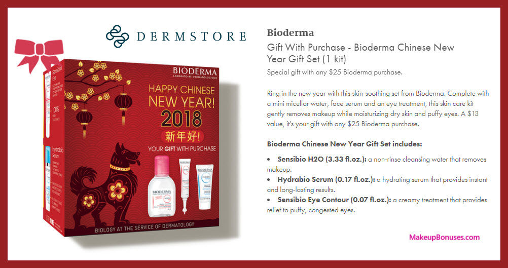 Receive a free 3-pc gift with $25 Bioderma purchase