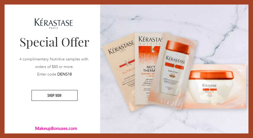 Receive a free 4-pc gift with $85 Kérastase purchase