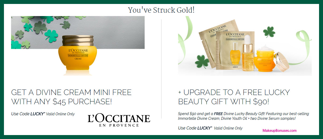 Receive a free 4-pc gift with $90 L'Occitane purchase