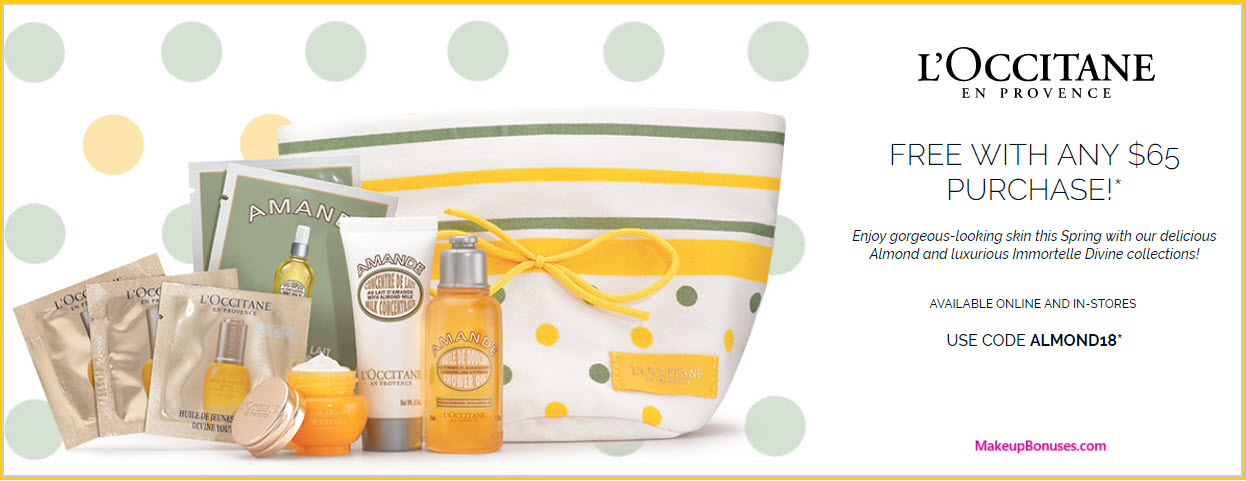 Receive a free 9-pc gift with $65 L'Occitane purchase