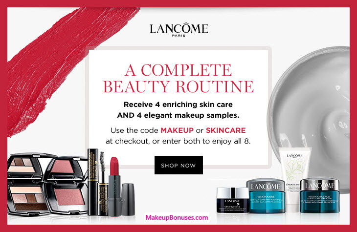 Receive a free 8-pc gift with $75 Lancôme purchase