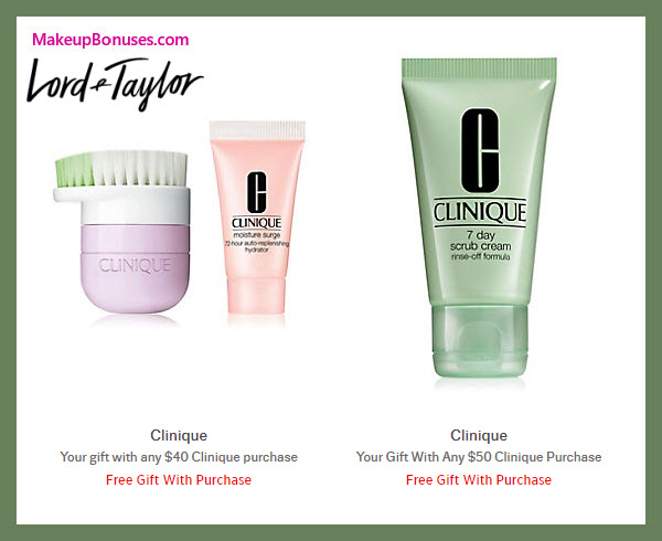 Receive a free 3-pc gift with $50 Clinique purchase