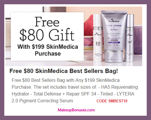 Receive a free 3-pc gift with $199 SkinMedica purchase